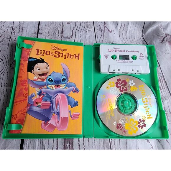 Disney Lilo & Stitch Read-Along Set CD Cassette Book 2002 Vintage Complete - Picture 4 of 4